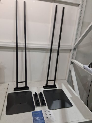 VAIIGO DOUBLE SIDED ADJUSTABLE DISPLAY STANDS FOR POSTERS - 43" - 80" - BLACK image 3
