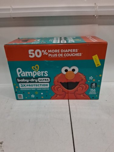 156pk Pampers Baby Dry Ultra Diapers - size 4 - elmo sesame street image 2