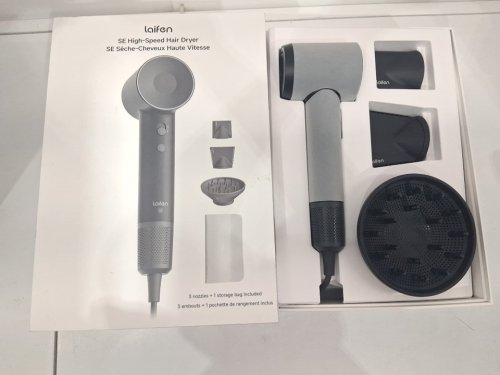 laifen se high speed hair dryer with 2 nozzle attachments and travel bag - black - (model: SE) image 3