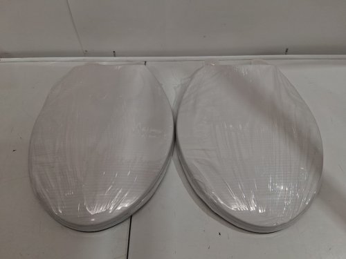 2pk Garvee Elongated Toilet Seat - 19" - white image 2