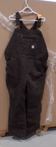 WOMEN'S CARHARTT QUILT LINED WASHED DUCK BIB OVERALL - XXL- SHORT RELAXED FIT - BROWN (MODEL 0R4031-W) image 2
