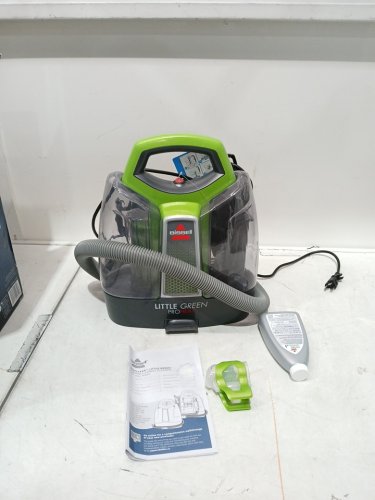 BISSELL LITTLE GREEN PROHEAT PORTABLE DEEP CLEANER/SPOT CLEANER WITH SELF-CLEANING HYDRORInSE TOOL - GREEN/GREY (model: 2513t/2513E) image 3