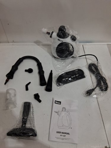 10PC KLONA MULTI PURPOSE HANDHELD STEAM CLEANER WITH ACCESSORIES - WHITE (MODEL: HY-307) image 3