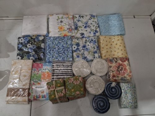 20PC ASSORTED CRAFTING FABRIC - ASSORTED STYLES, FABRIC AND COLORS image 2