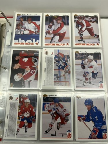 1300+ APPROX ASSSTD 1991/92/93 NHL UPPER DECK HOCKEY CARDS IN ENGLISH AND FRENCH VERSIONS image 2