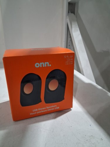 2PK ONN. USB STEREO SPEAKERS - 5FT USB CABLE - BLACK image 2