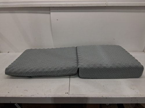 Hinged Floor Chair Cushion with Elastic Back Strap - 44" x 20" - Grey image 3
