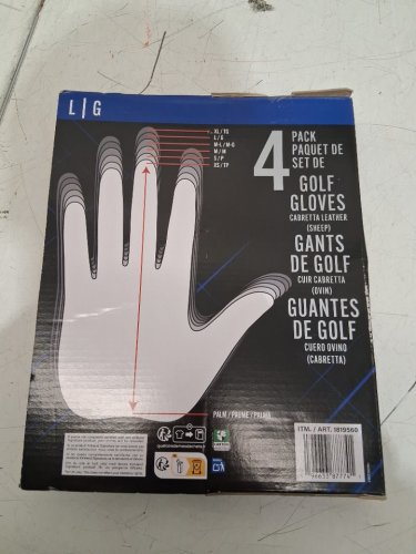 4PK Kirkland Signature Premium Cabretta Leather Golf Gloves - left Hand - large - White (Model: 1819560) image 3