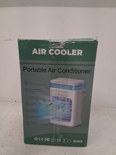 PORTABLE air cooler conditioner fan - 1000ml capacity - 12" - white (model: f35) image 2