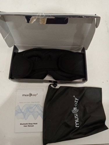 musicozy BLUETOOTH SLEEPING HEADPHONES EYE MASK - BLACK image 2