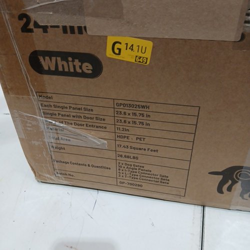 gardner pet 12 panel acrylic dog pen - 23.6" x 15.8" - white (model: gp013025wh) image 5