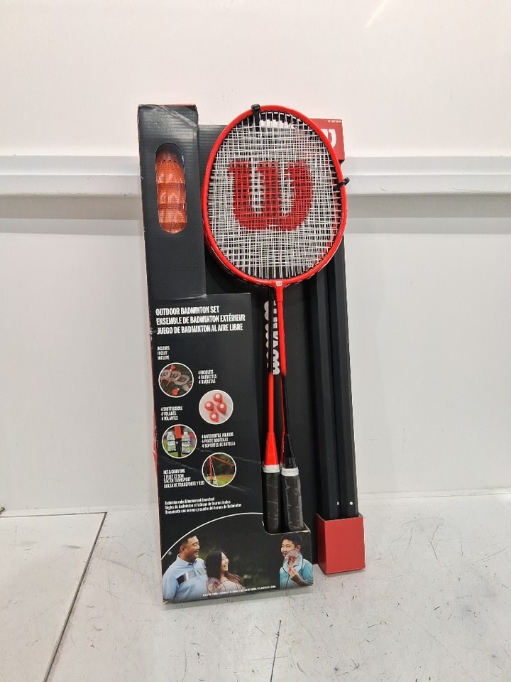 Wilson Outdoor Badminton Kit SET WITH 4 RACKETS - RED/BLACK (MODEL: 3622074) image 2