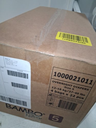 88PK Bambo nature overnight diapers - Size 5 (27 - 40LBS) (Model: 1000021011) image 3