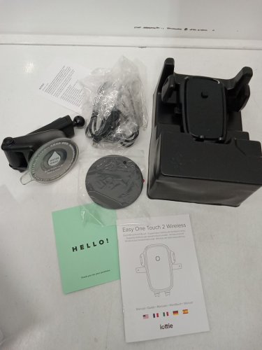 Iottie 2-in-1 Easy One Touch Wireless Dash and Windshield Phone Charging Car Mount - 15W for Android / 7.5W For Iphone - Black (MODEL: HLCRIO142) image 3