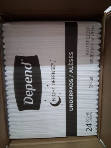 Depend night defense Disposable Incontinence Bed Pads - 36" x 30" - white image 4