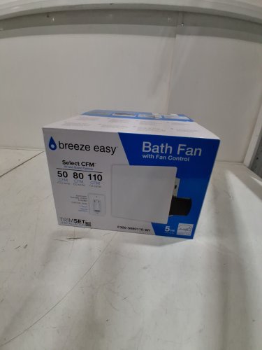 breeze easy easy install bathroom fan - 50/80/110 CFM - white (model:5192227) image 2