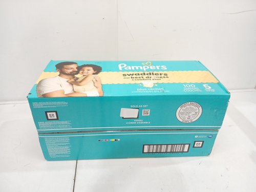 100PK PAMPERS SWADDLERS 100% LEAKPROOF DISPOSABLE BABY DIAPERS - SIZE 5 image 3