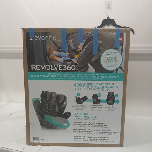 Evenflo Revolve360 Extend All-in-One Rotational Car Seat - 4-65lbs capacity - Amherst Grey (MODEL: CS360112405C) image 2