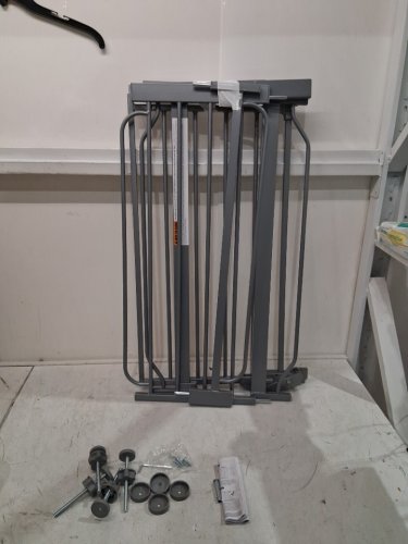 REGALO EASY STEP EXTRA WIDE METAL SAFETY GATE - 30" X 29" - 49" - PLATINUM (MODEL: 1164 EP DS) image 3