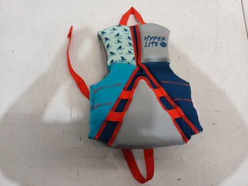 kids HYPERLITE INFANT CHILD PFD life VEST - up to 55lbs - blue/GREY/RED (style: 1819491) image 2