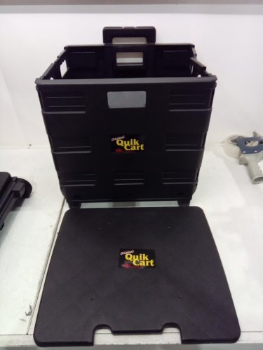 Quik Cart Two-Wheeled Collapsible Handcart with Lid - 17" x 15"-  black (model:01-680) image 2