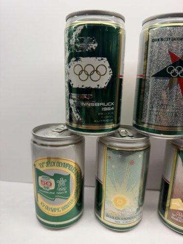 16 ASSTD COLLECTIBLE *FULL* ALE CANS OF THE WINTER OLYMPICS (ALL DIFFERENT YEARS FROM THE PAST) image 5