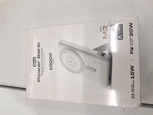 Magnetic Wireless Portable Charger Power Bank - 10000mAh -15W - WHITE - (MODEL: M2) image 2