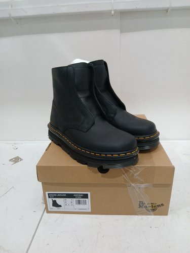men's doc martens ZEBZAG LACELESS SLIP ON LEATHER BOOTS - 12 - BLACK  (style: 42653001) image 2