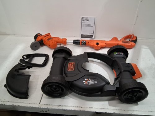 BLACK + DECKER 3-IN-1 COMPACT ELECTRIC MOWER STRING TRIMMER - 12" PATH - 6.5AMP - ORANGE/BLACK (MODEL: BESTA512CM) image 3