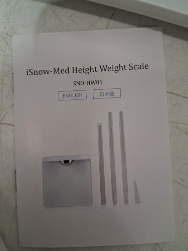 ISNOWMED DIGITAL HEIGHT AND WEIGHT SCALE FOR CHILDREN AND ADULTS - 220LB CAPACITY - ADJUSTABLE HEIGHT BETWEEN 7.87" AND 75.2" (MODEL: SNO-HW01) image 4