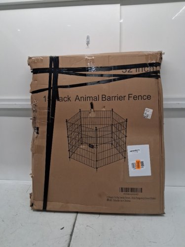 15PK JINLIGOGO OUTDOOR RUSTPROOF METAL GARDEN/PET BARRIER FENCE - 32" X 35.4FT - BLACK image 2