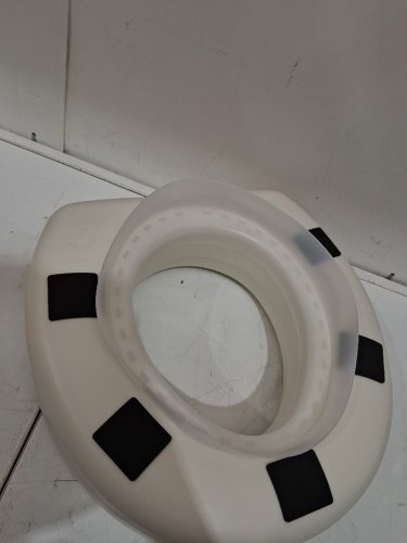 HEALTHSMART PORTABLE ELEVATED ROUND TOILET SEAT RISER WITH SLIP RESISTANT PADS - 5" RAISED - WHITE (MODEL: 522-1508-1901) image 4