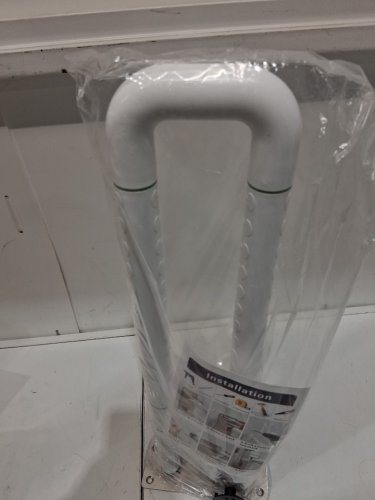 sunzone Handicap Grab Bars for Bathroom - 24" x 7.48" - WHITE image 4