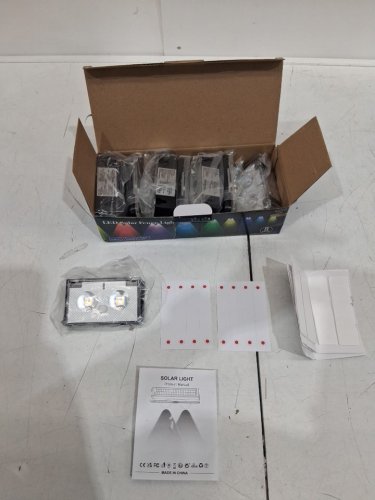 8PK LED Solar FENCE LIGHTS - BLACK/RGB (MODEL: HSG-1836) image 3
