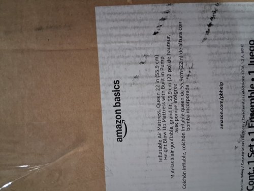 AMAZON BASICS INFLATABLE AIR MATTRESS WITH BUILT IN PUMP - QUEEN - BLACK (MODEL: HT-688) image 7