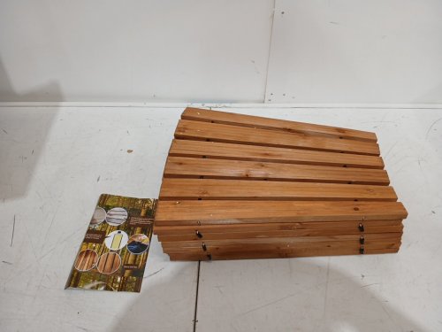 2pc giantex outdoor roll out hard wooden garden pathway - 7ft - wood (model: np13639na) image 3