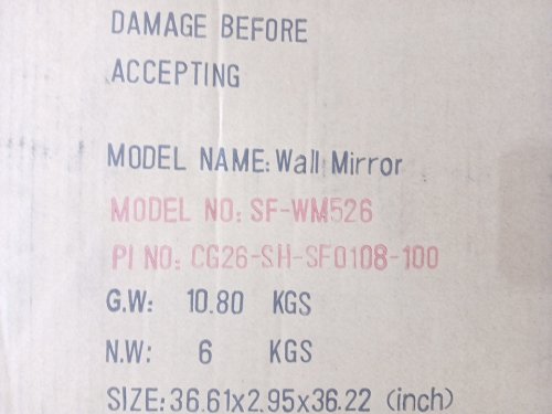 Industrial Irregular Metal Framed Mirror - 33" - Black (Model: SF-WM526) image 6
