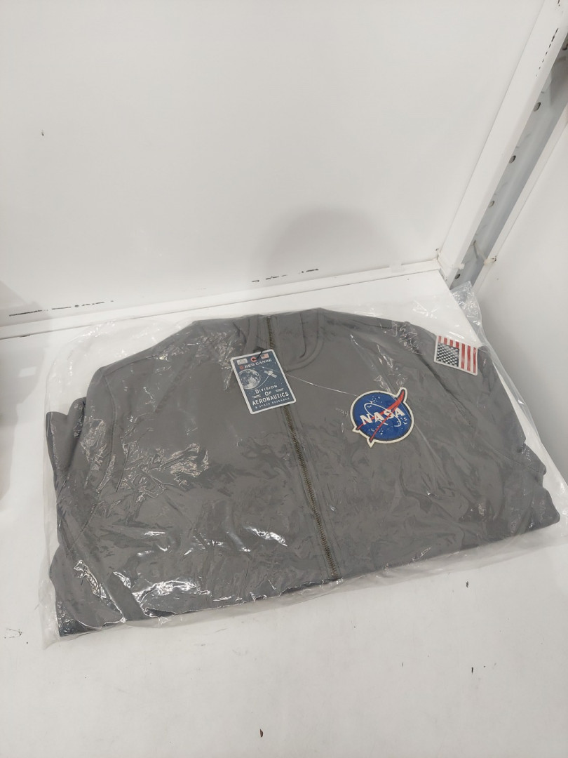 Red Canoe "NASA Rocket Scientist" Heavy weight Full Zip Ribbed-knit collar sweatshirt - medium - grey (model: M-SWZ-NASA-WB) image 2