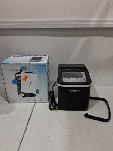 Iceman Dual-Size Ice self cleaning portable counter top ice maker - 22lbs/24hrs - black (model: rj56-bul-12) image 2