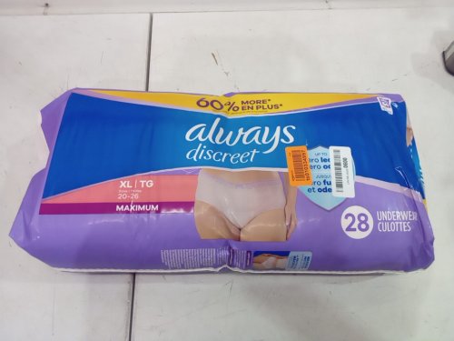 28PK WOMEN'S ALWAYS DISCREET adult disposable UNDERWEAR - Maximum / extra-large image 2