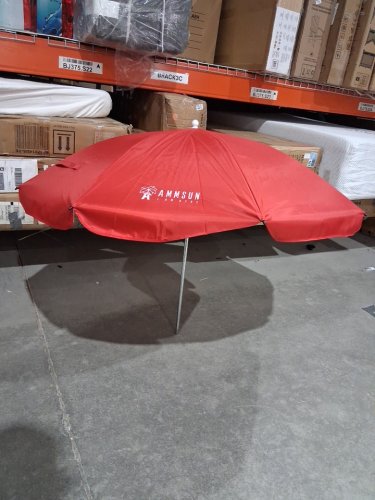AMMSUN Multiuse Chair Umbrella with Adjustable Clamp - 47" - Red (Model:AM71128) image 2