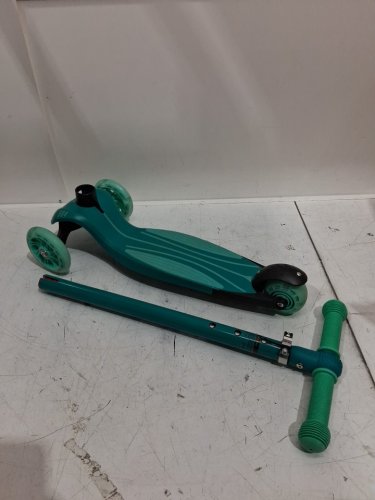 GOTRAX KIDS KICK SCOOTER WITH LED LIGHTED WHEELS AND 3 ADJUSTABLE HEIGHT HANDLEBARS FOR - - 100LBS MAX/CAP - TEAL (MODEL: KS1) image 3