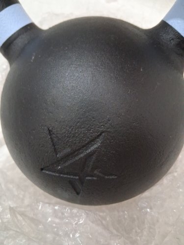 yes4all Powder Coated Cast Iron Kettlebell - 35LBS - LIGHTBLUE /BLACK (MODEL: ‎QCG3) image 4