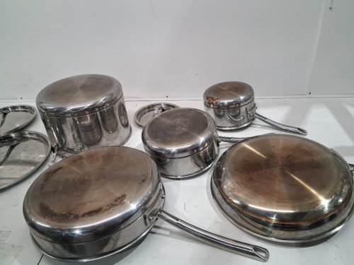 10PC Kirkland Signature pots and pans cookware set- stainless steel (model: 119338) image 12