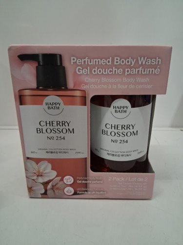 2PK HAPPY BATH perfumed body wash - cherry blossom - 883ml/each image 2