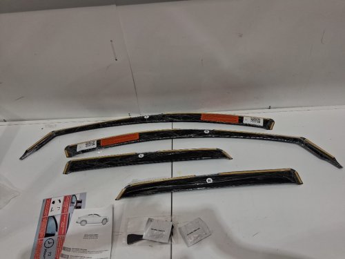 4pc CILM ART voron glass in-channel flexible side window deflectors - select ford f150 models - black image 5