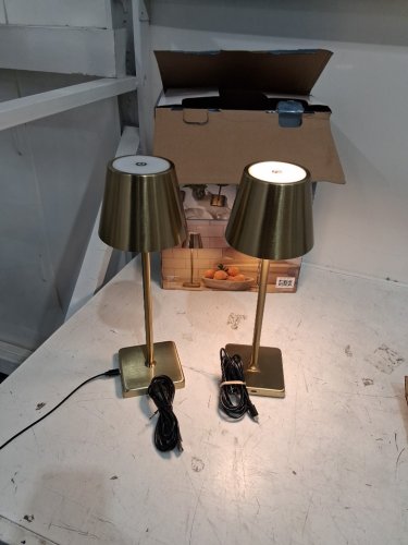 2pk Mikasa Touch Control LED Lamp with 3 light settings - 12" - gold (model: 1835518) image 3
