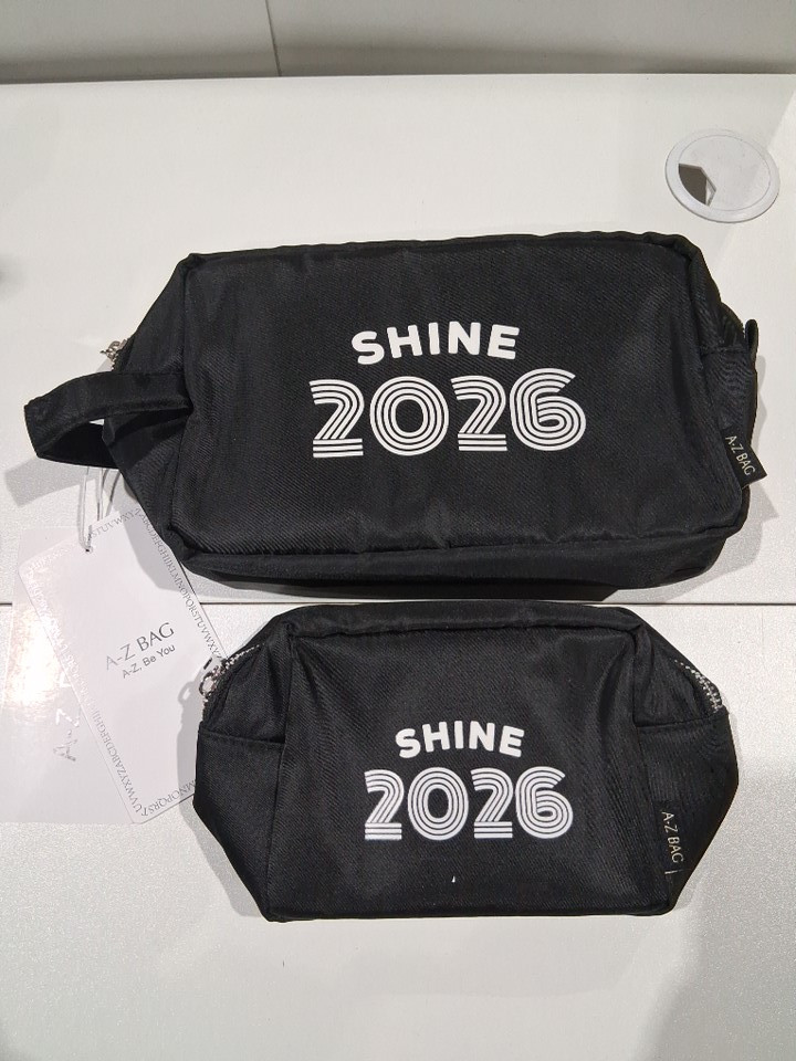 2pc A-Z BAG Toiletry and makeup organizer bag set - shine 2026 - Black (Model: OFF1) image 4