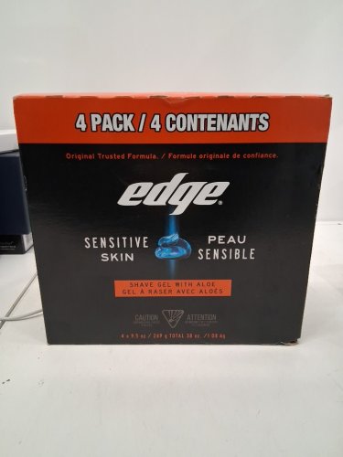 4PK MEN'S EDGE SENSITIVE SKIN SHAVE GEL WITH ALOE - 269G EACH image 3