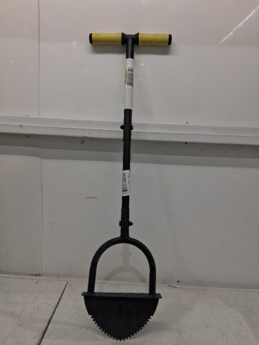 wide pedal saw-tooth blade garden and lawn edger - 8.7" x 38" - black / yellow image 4